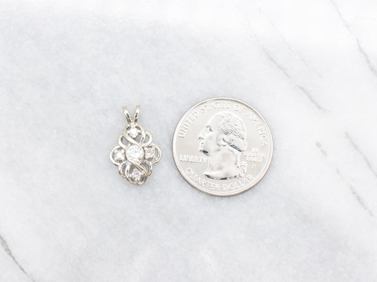 Dainty Gold Diamond Knot Pendant