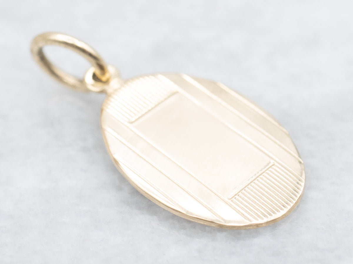 Vintage Gold Cufflink Conversion Pendant