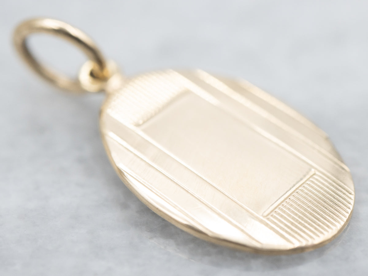 Vintage Gold Cufflink Conversion Pendant