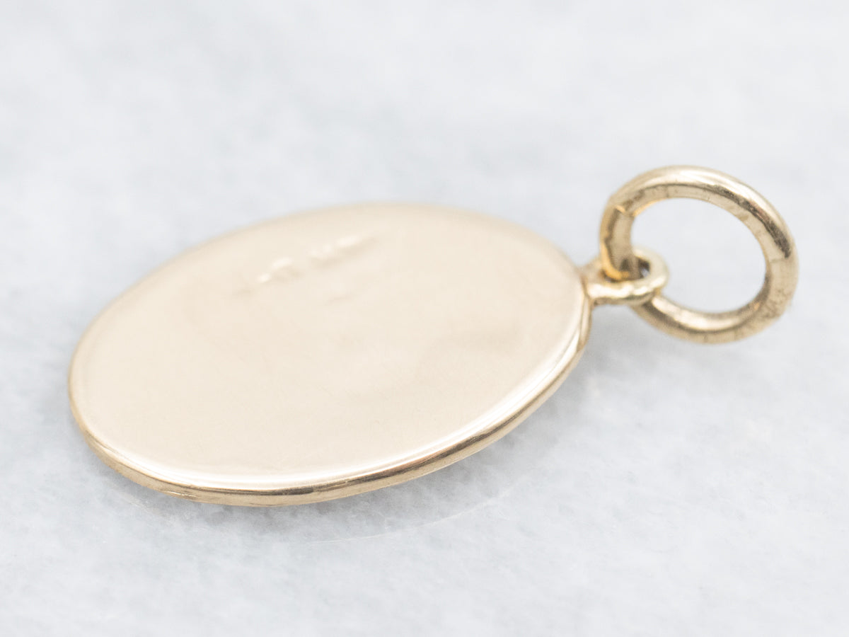 Vintage Gold Cufflink Conversion Pendant