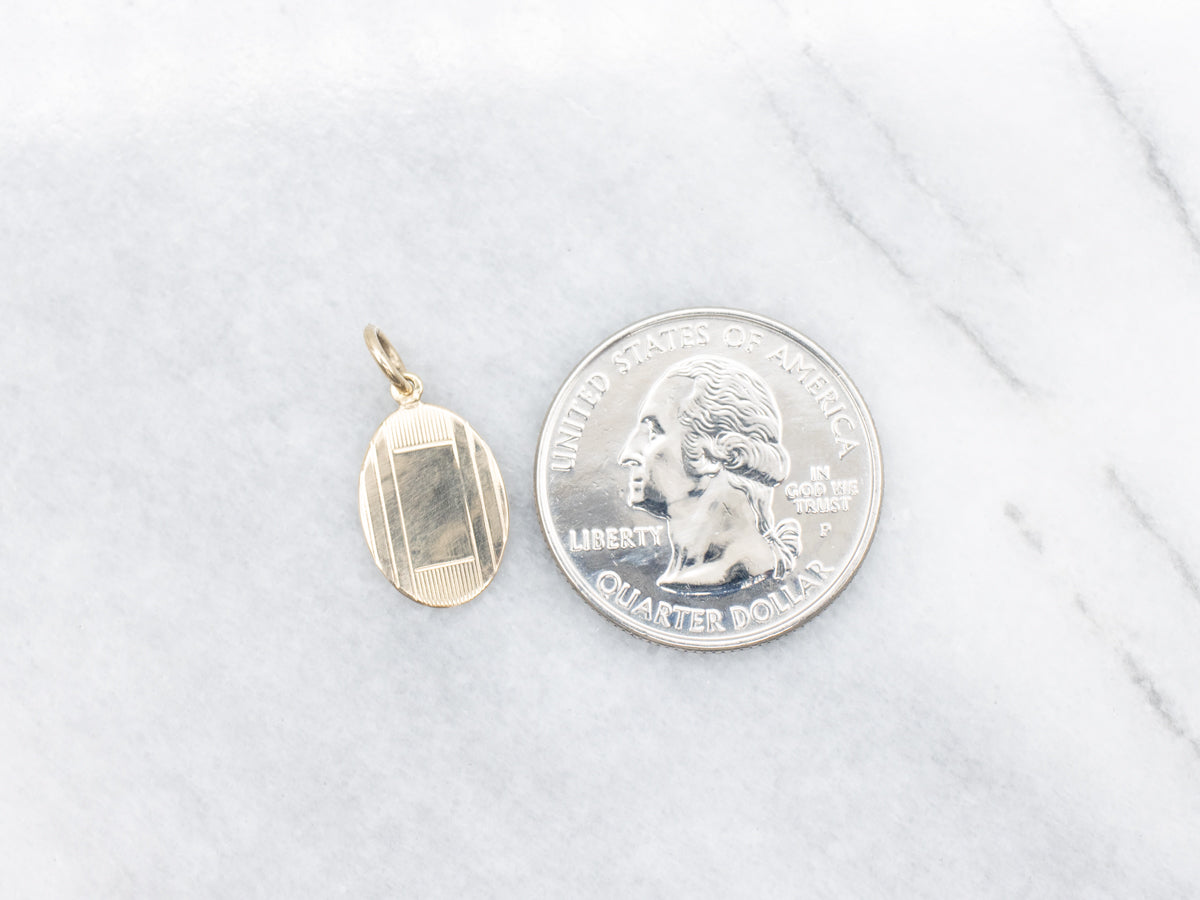 Vintage Gold Cufflink Conversion Pendant