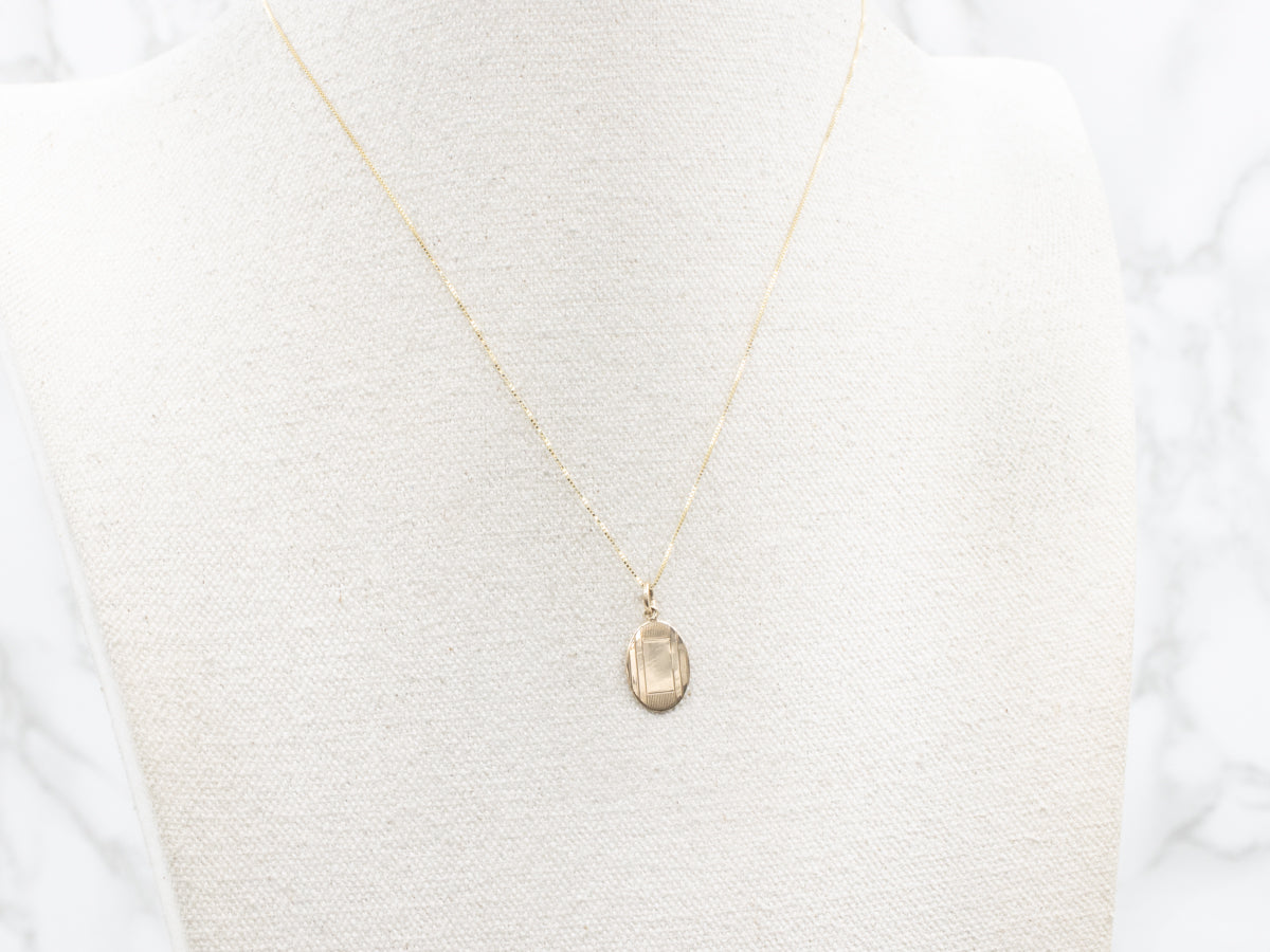 Vintage Gold Cufflink Conversion Pendant