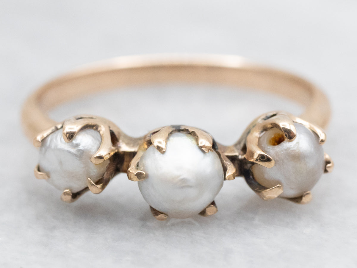 Antique Dove Gray Pearl Band