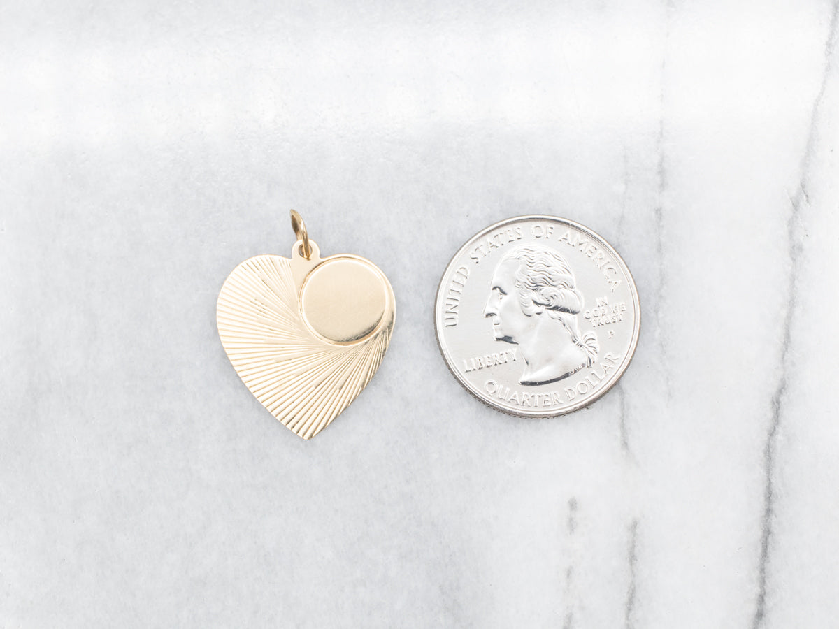Radiating Gold Heart Pendant