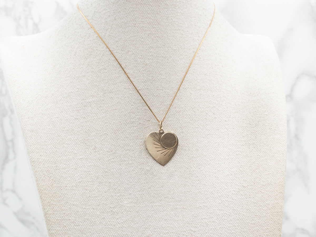 Radiating Gold Heart Pendant