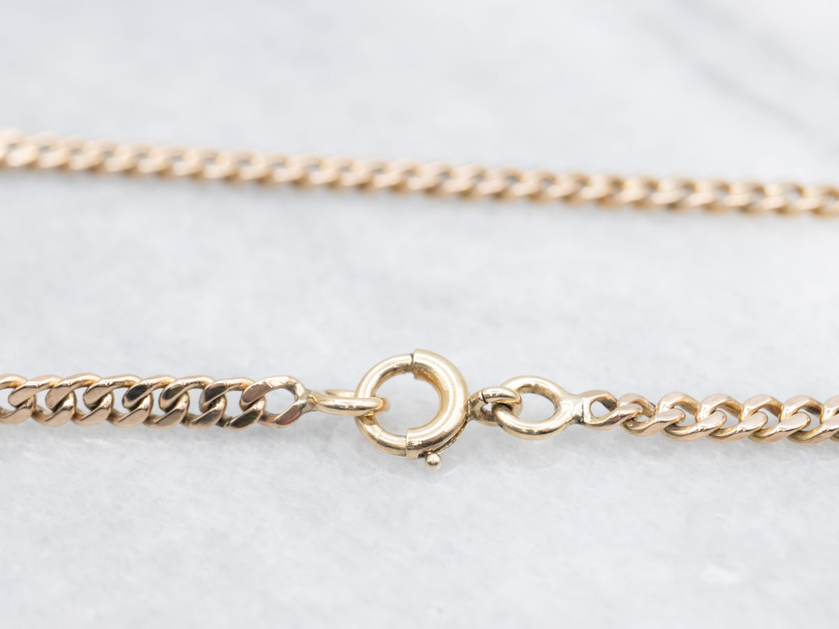 Vintage Yellow Gold Curb Link Chain