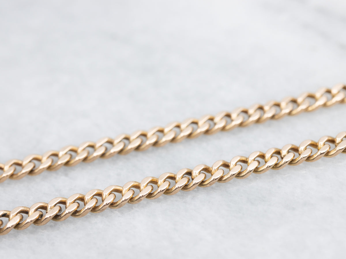 Vintage Yellow Gold Curb Link Chain
