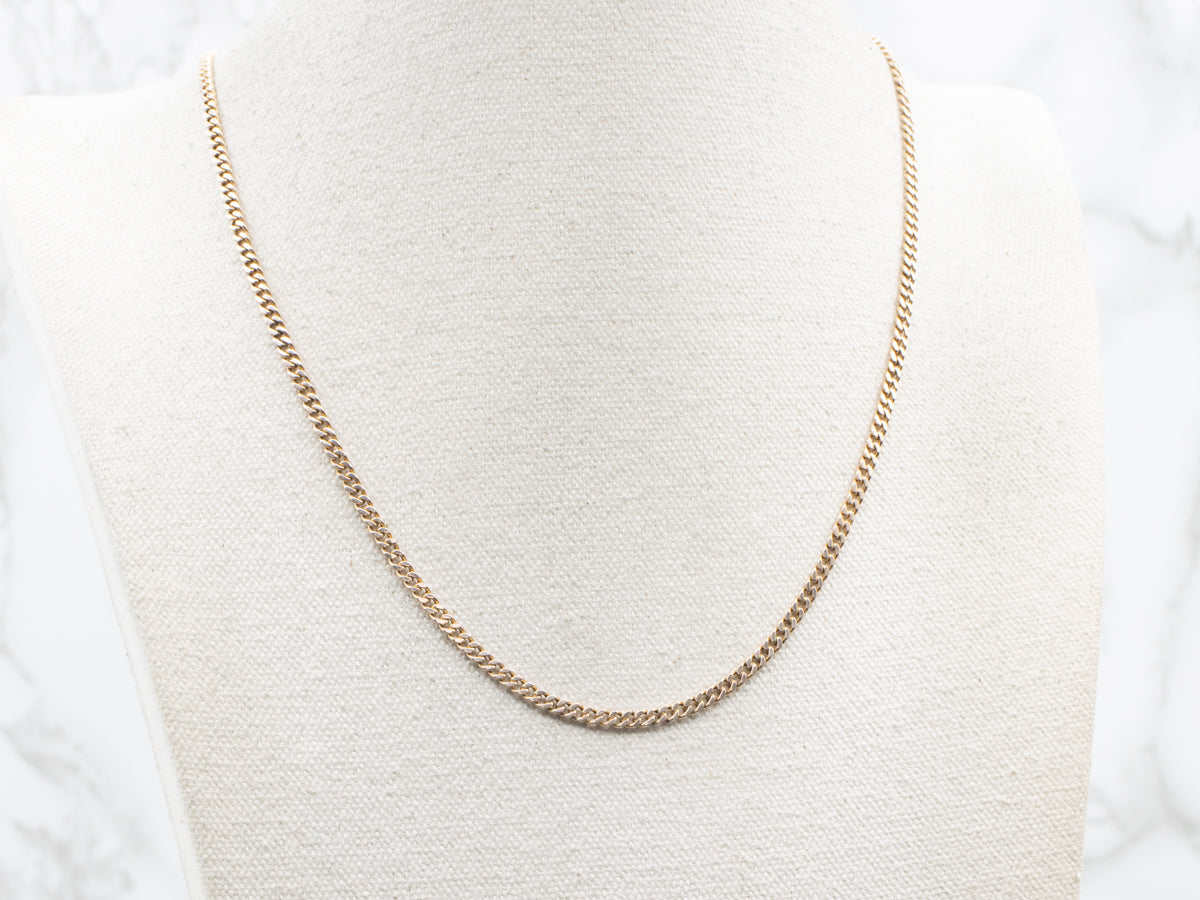 Vintage Yellow Gold Curb Link Chain