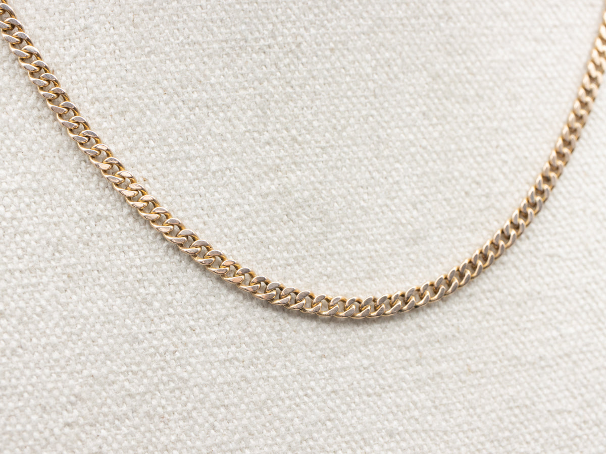 Vintage Yellow Gold Curb Link Chain