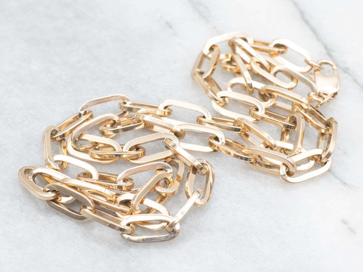 Heavy Gold Paperclip Chain