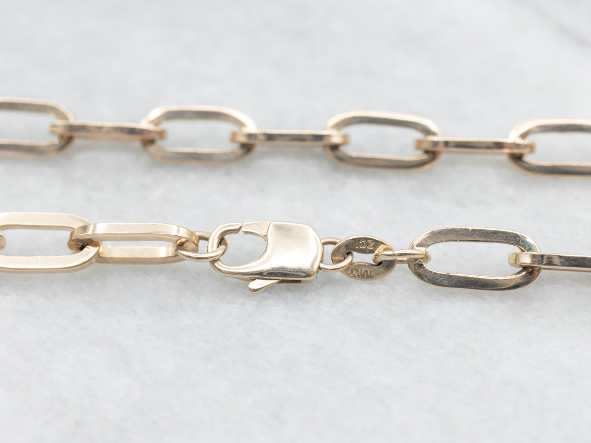 Heavy Gold Paperclip Chain