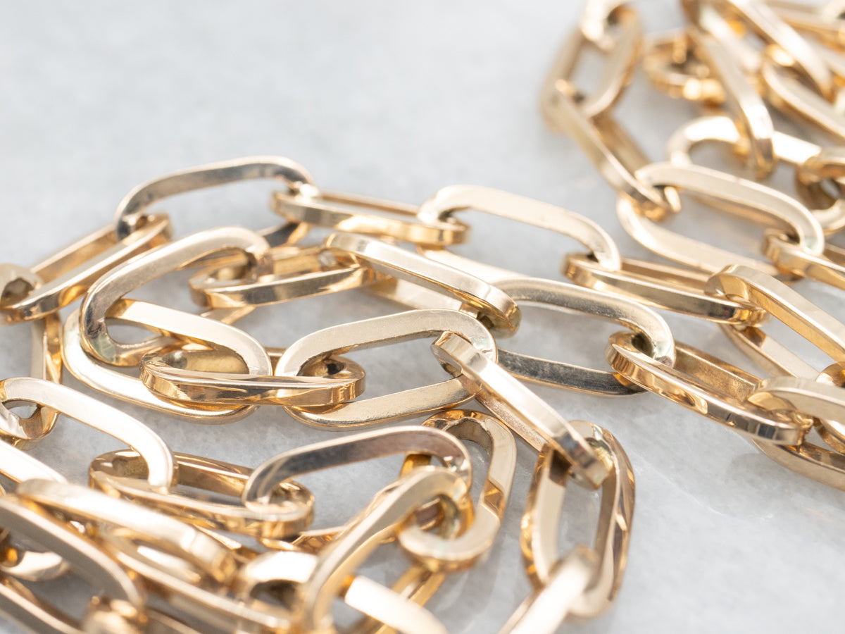 Heavy Gold Paperclip Chain