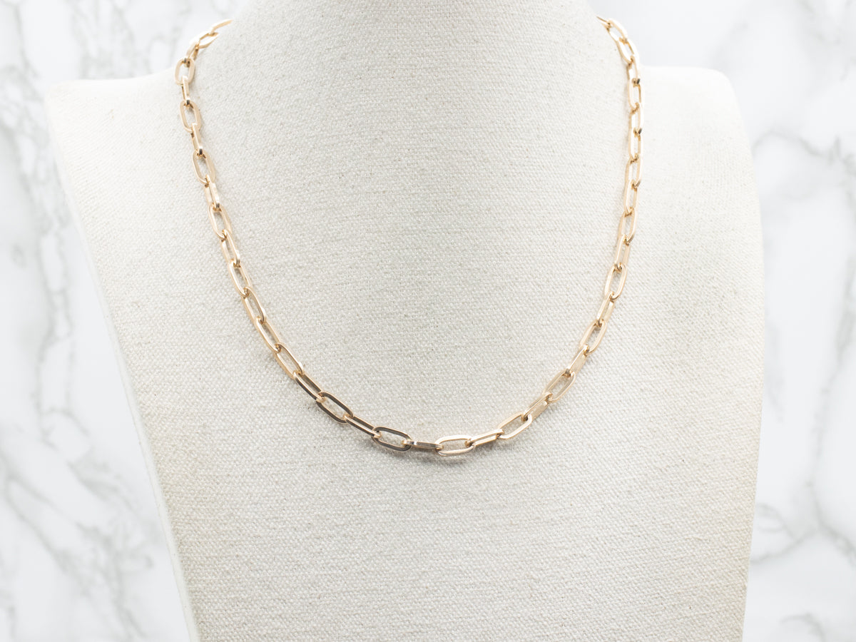 Heavy Gold Paperclip Chain