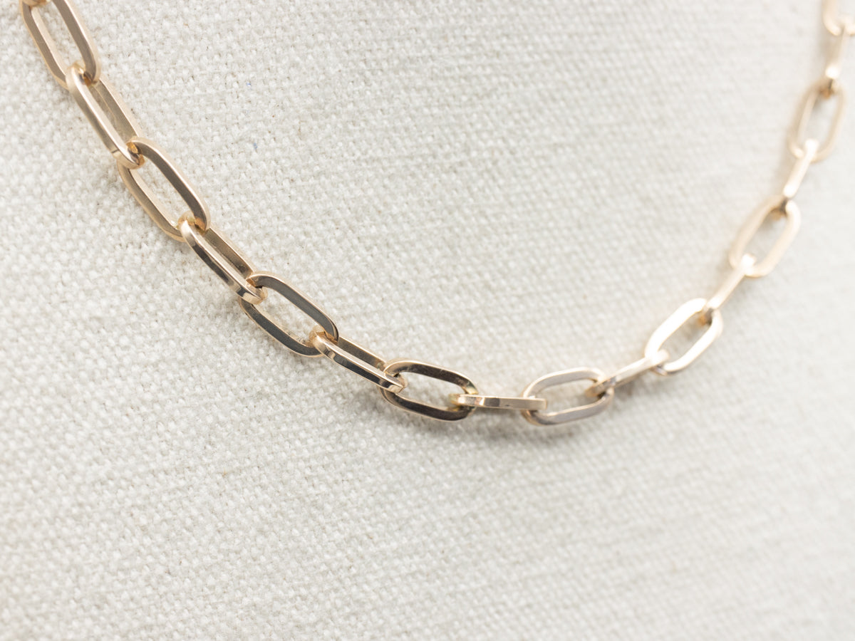 Heavy Gold Paperclip Chain