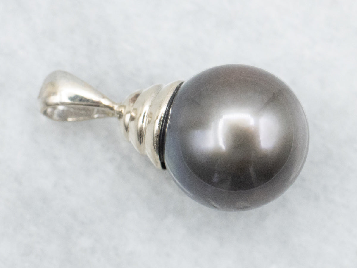 Pretty Tahitian Pearl Drop Pendant