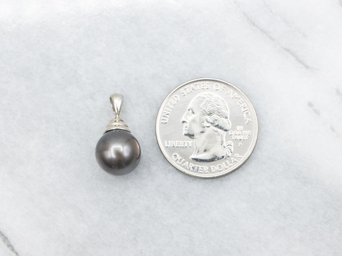 Pretty Tahitian Pearl Drop Pendant