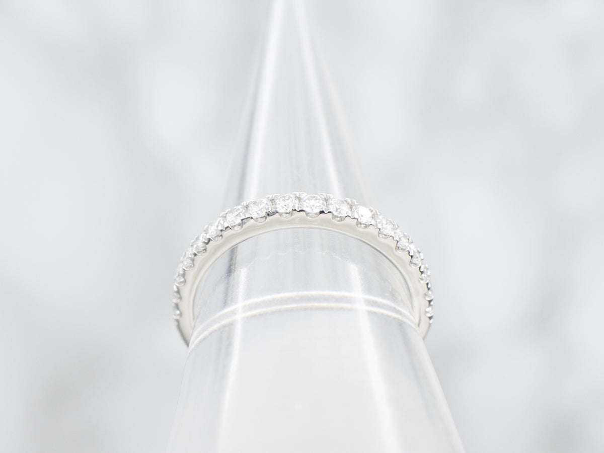 French-Set Platinum Diamond Band