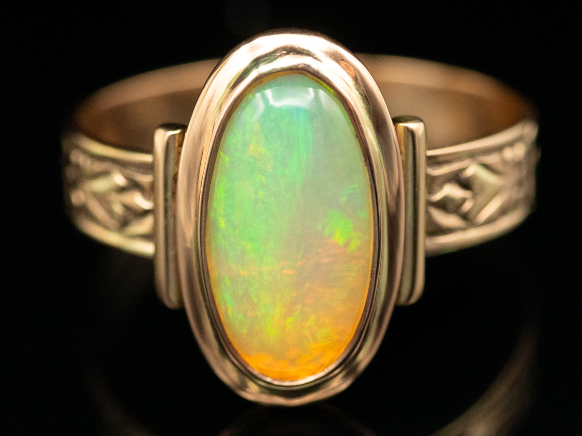 Victorian Rose Gold Opal Ring
