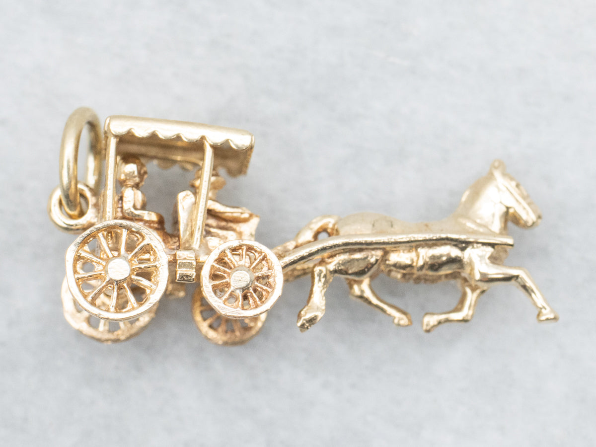 Bermuda Gold Horse and Carriage Charm