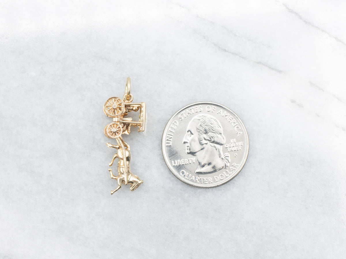 Bermuda Gold Horse and Carriage Charm