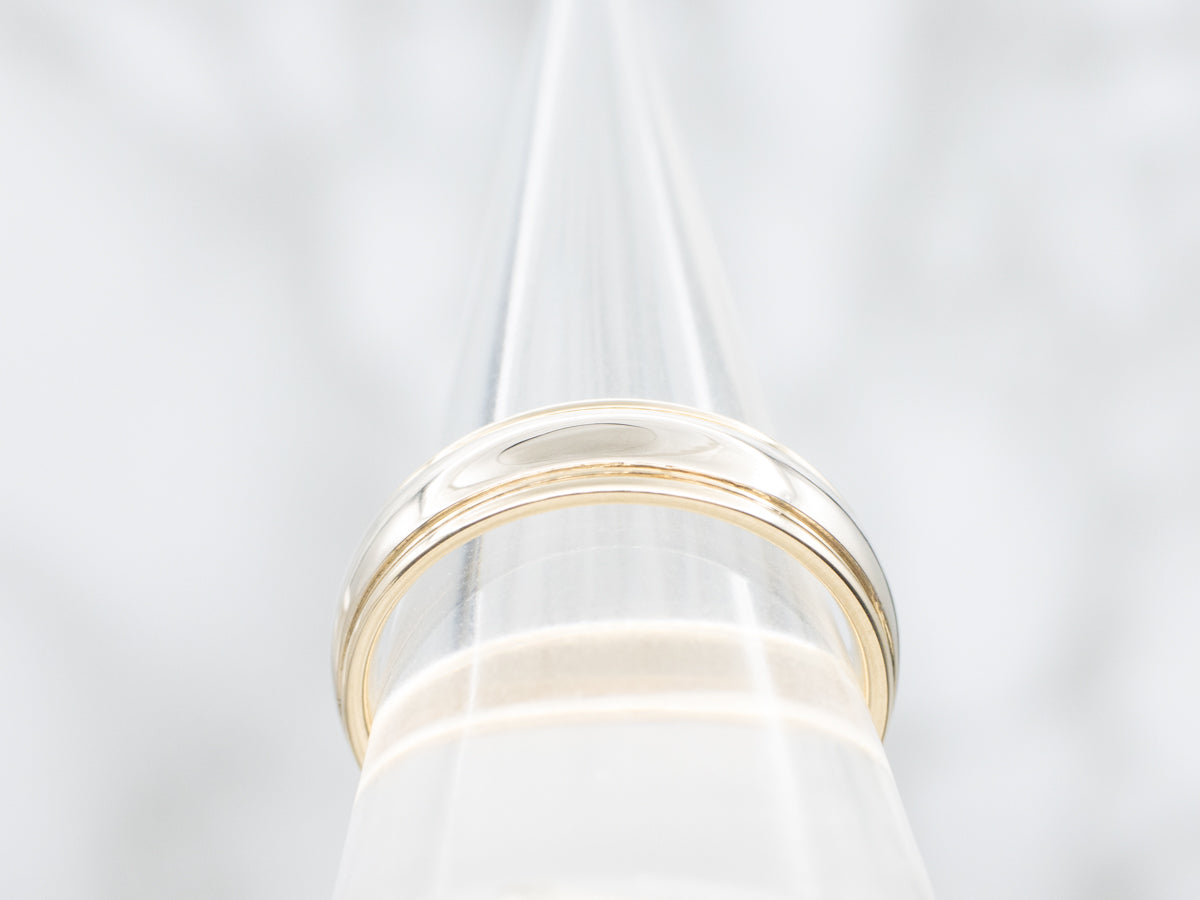 Classic Two Tone Gold Wedding Band