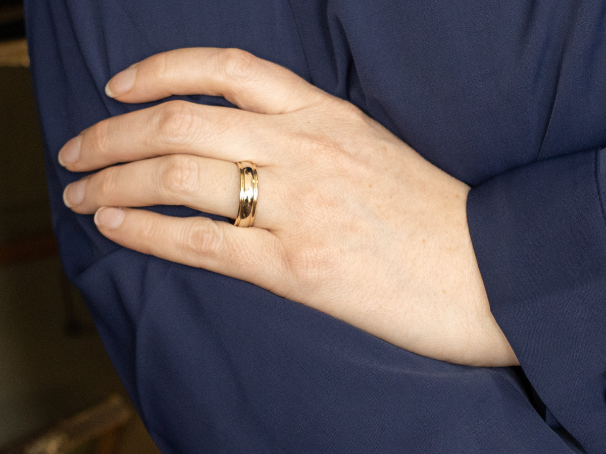 Classic Two Tone Gold Wedding Band