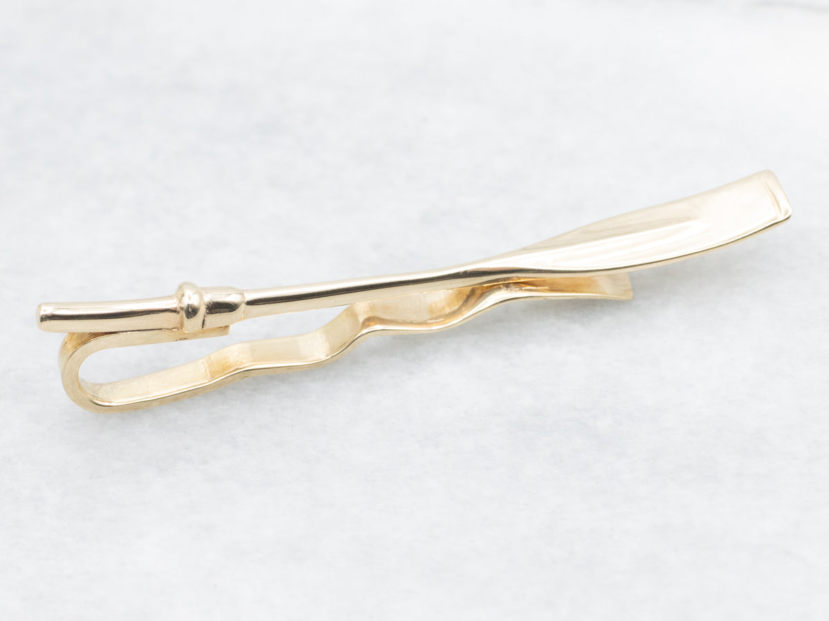Vintage Gold Paddle Tie Bar