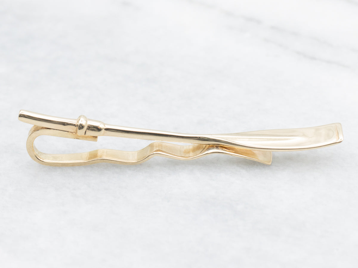 Vintage Gold Paddle Tie Bar