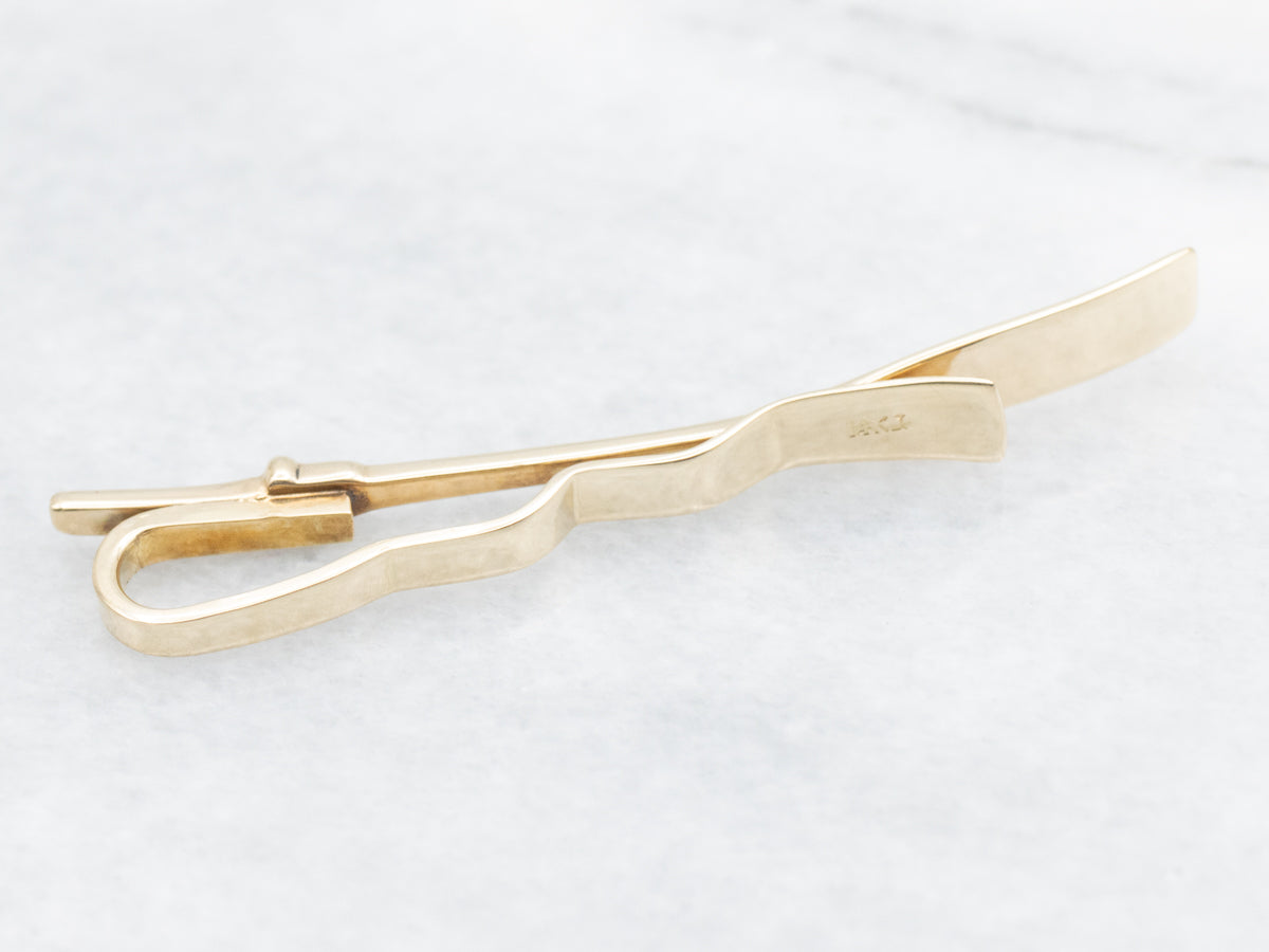 Vintage Gold Paddle Tie Bar