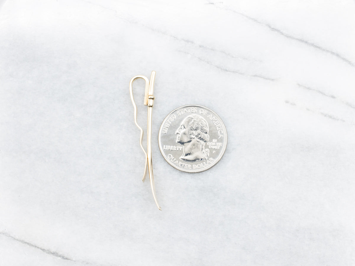 Vintage Gold Paddle Tie Bar