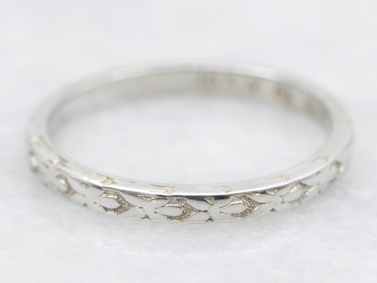 Antique Orange Blossom Forget Me Not Band