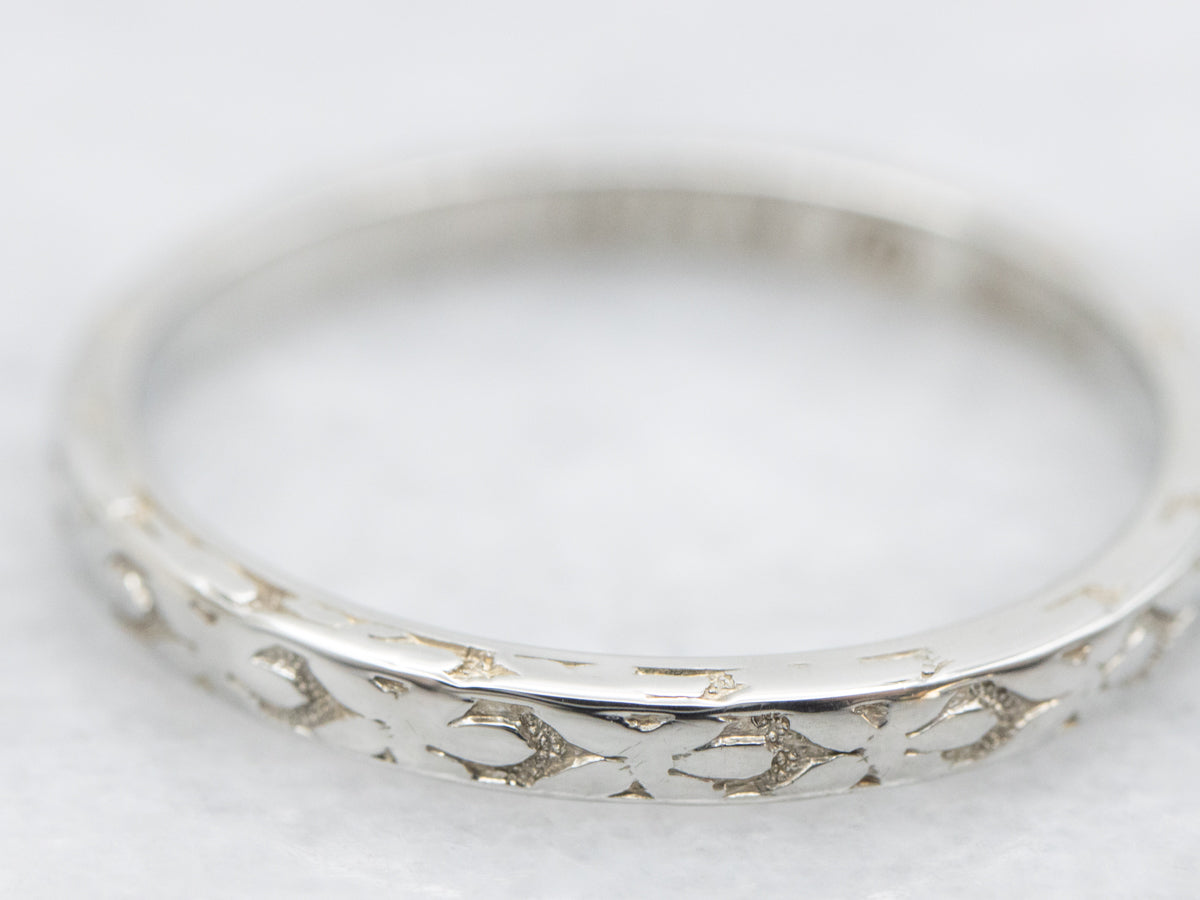 Antique Orange Blossom Forget Me Not Band