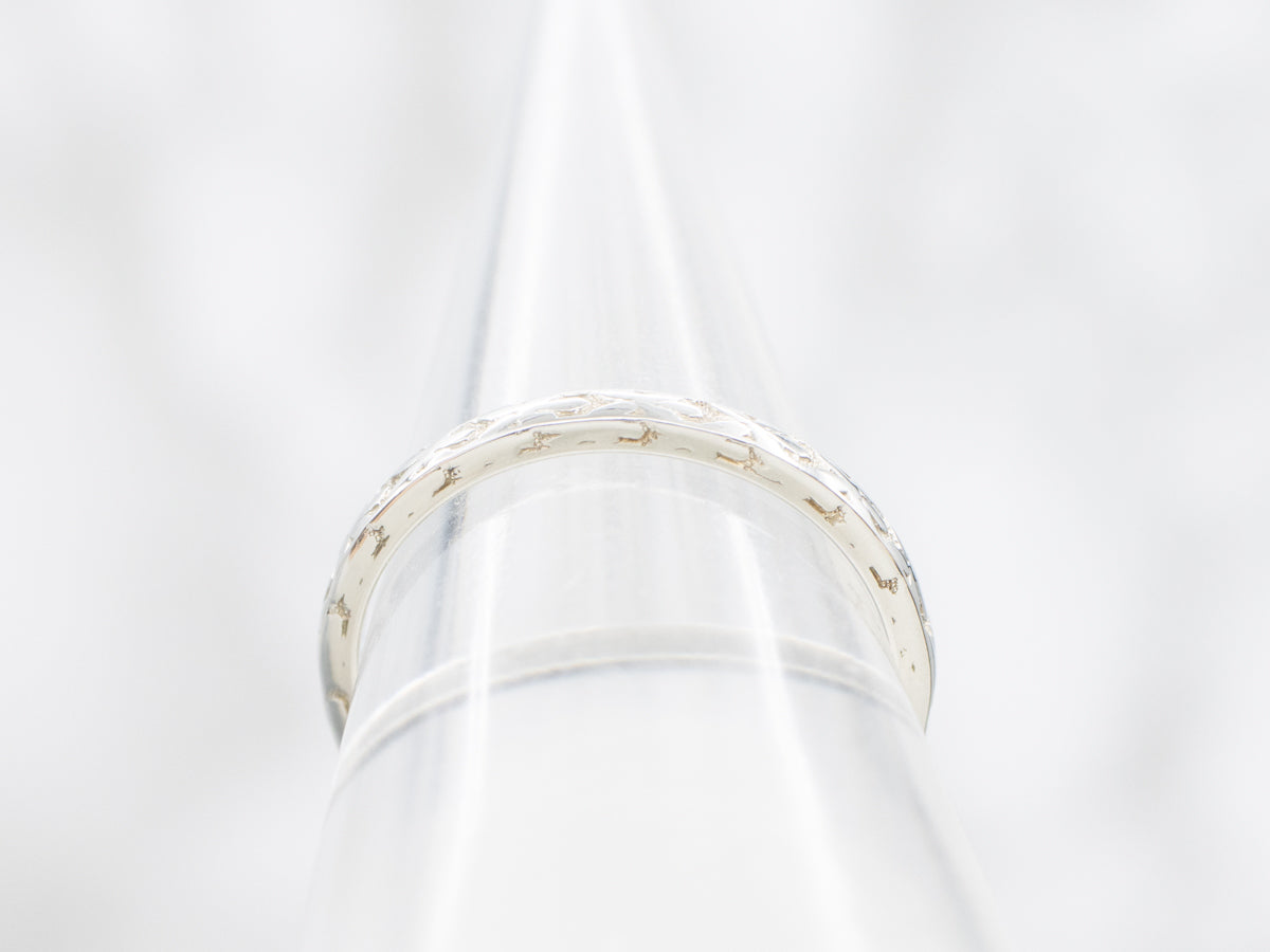 Antique Orange Blossom Forget Me Not Band