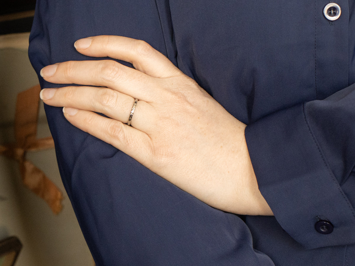 Antique Orange Blossom Forget Me Not Band