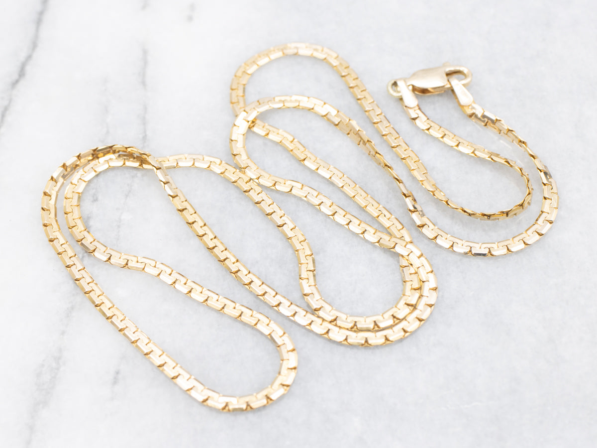 Polished Gold Flat Cuban Link Chain