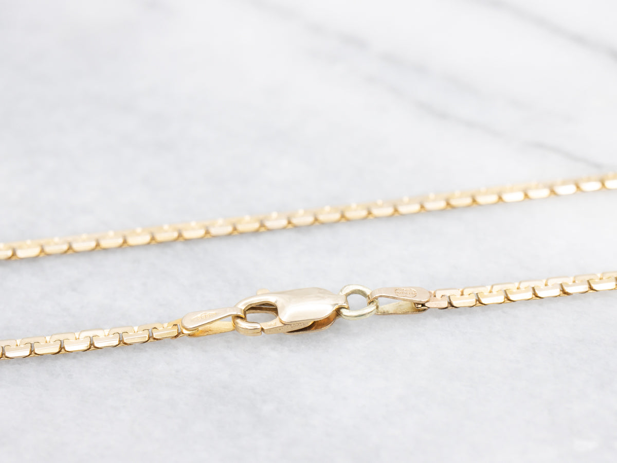 Polished Gold Flat Cuban Link Chain