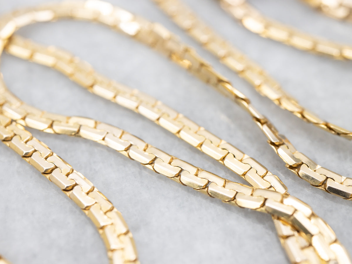 Polished Gold Flat Cuban Link Chain