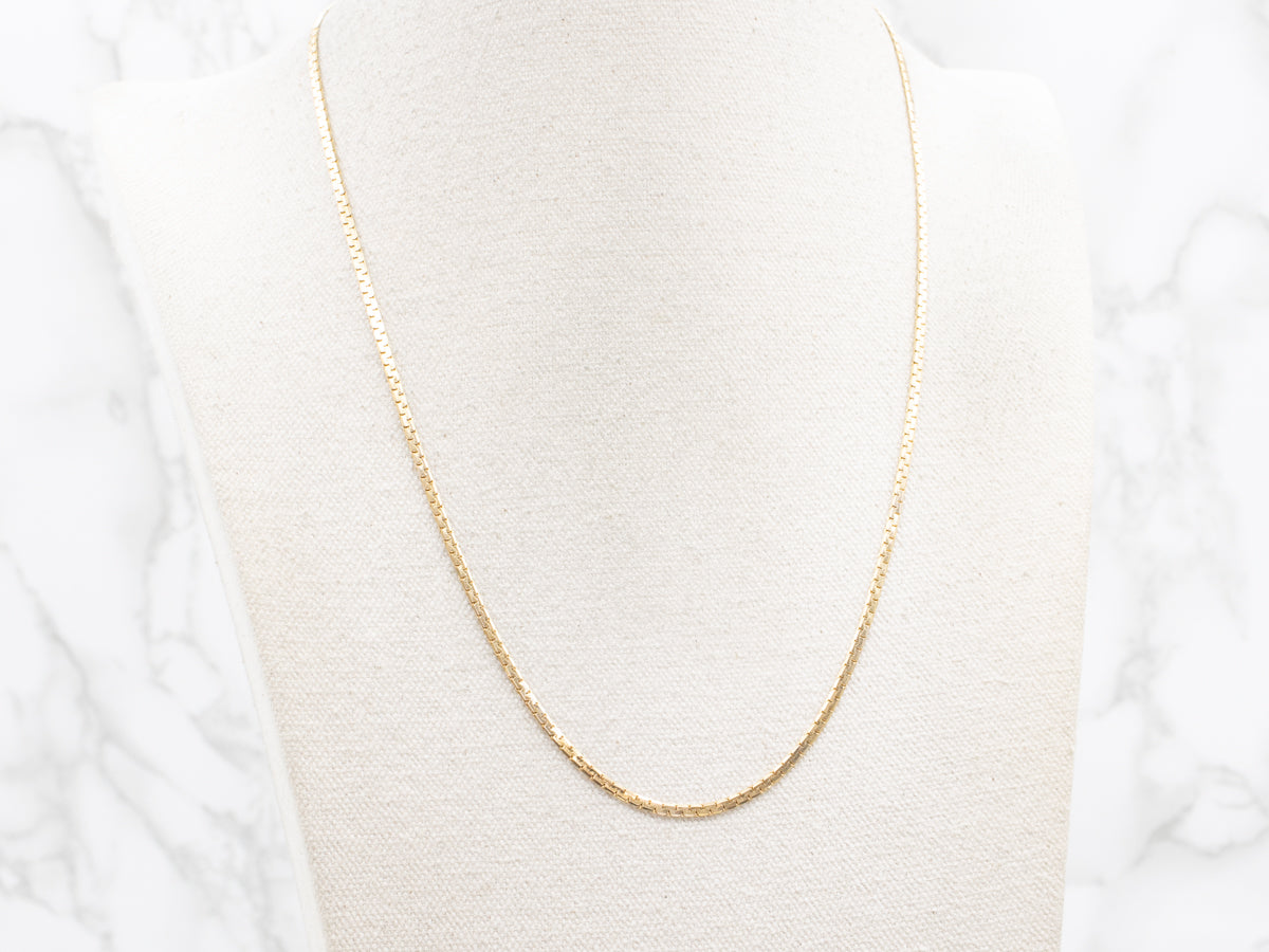 Polished Gold Flat Cuban Link Chain