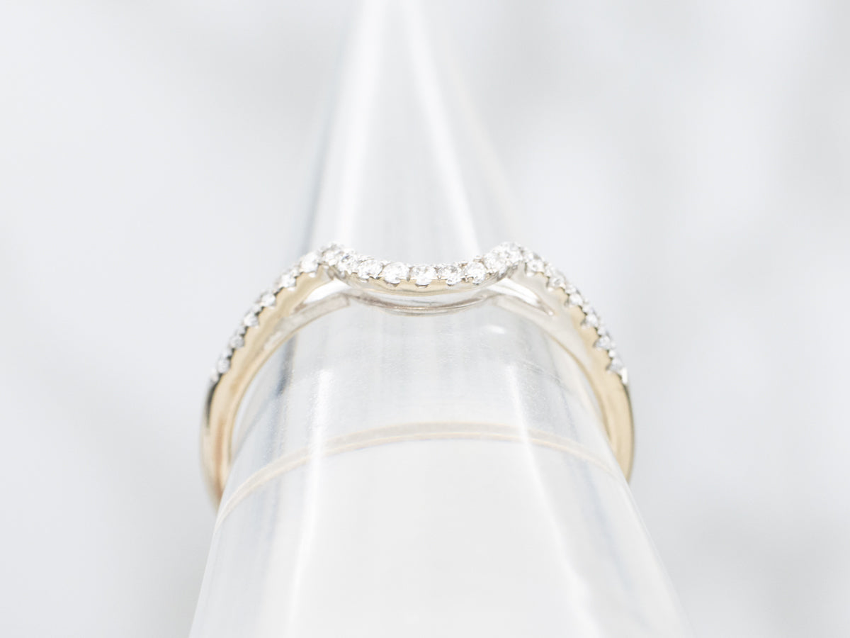 Curved Contour Diamond Band