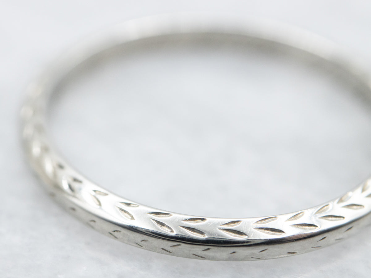 Vintage 18-Karat Gold Wheat Pattern Band