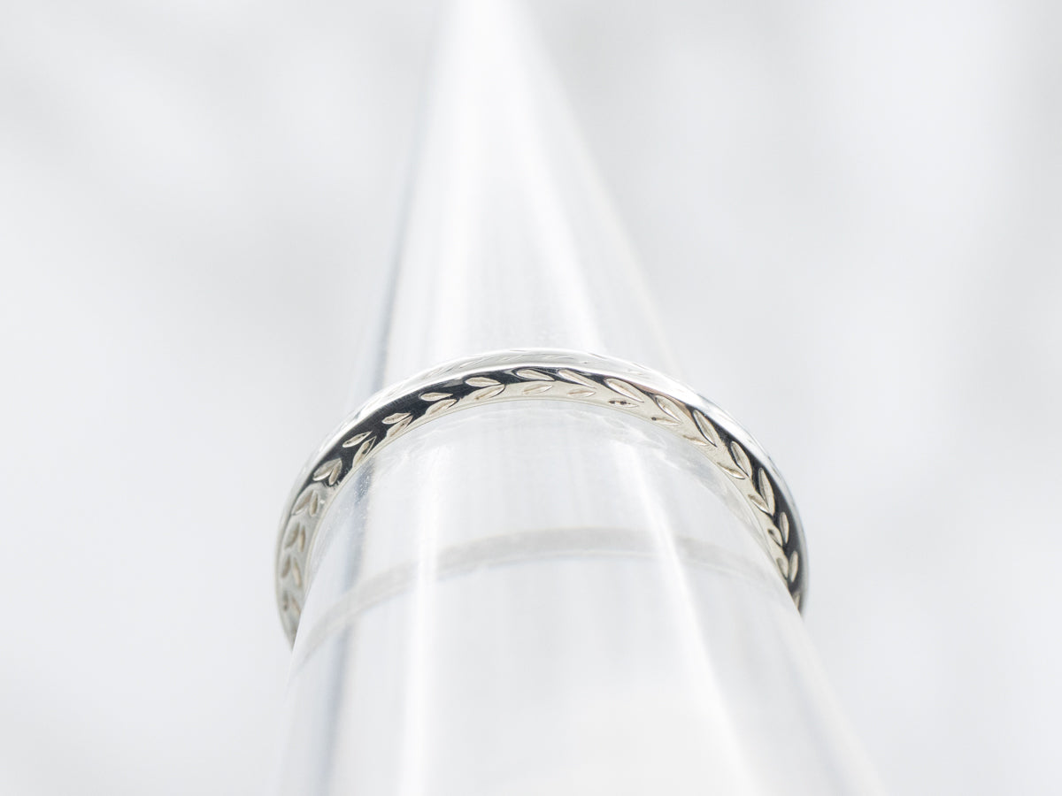 Vintage 18-Karat Gold Wheat Pattern Band