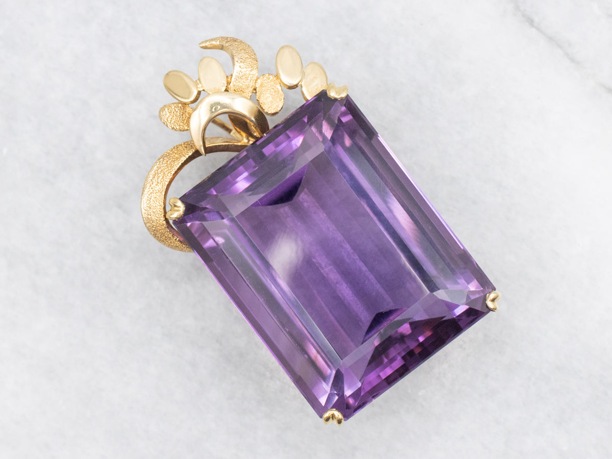 Amethyst Solitaire Cocktail Pendant