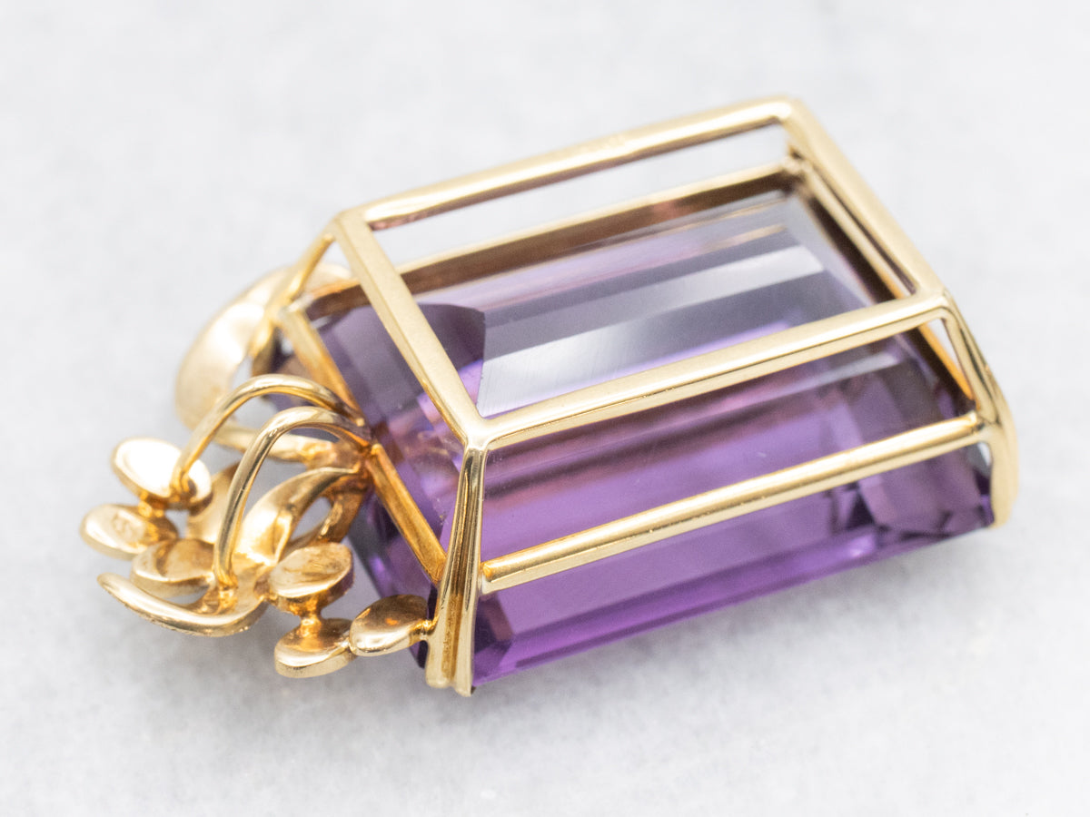 Amethyst Solitaire Cocktail Pendant