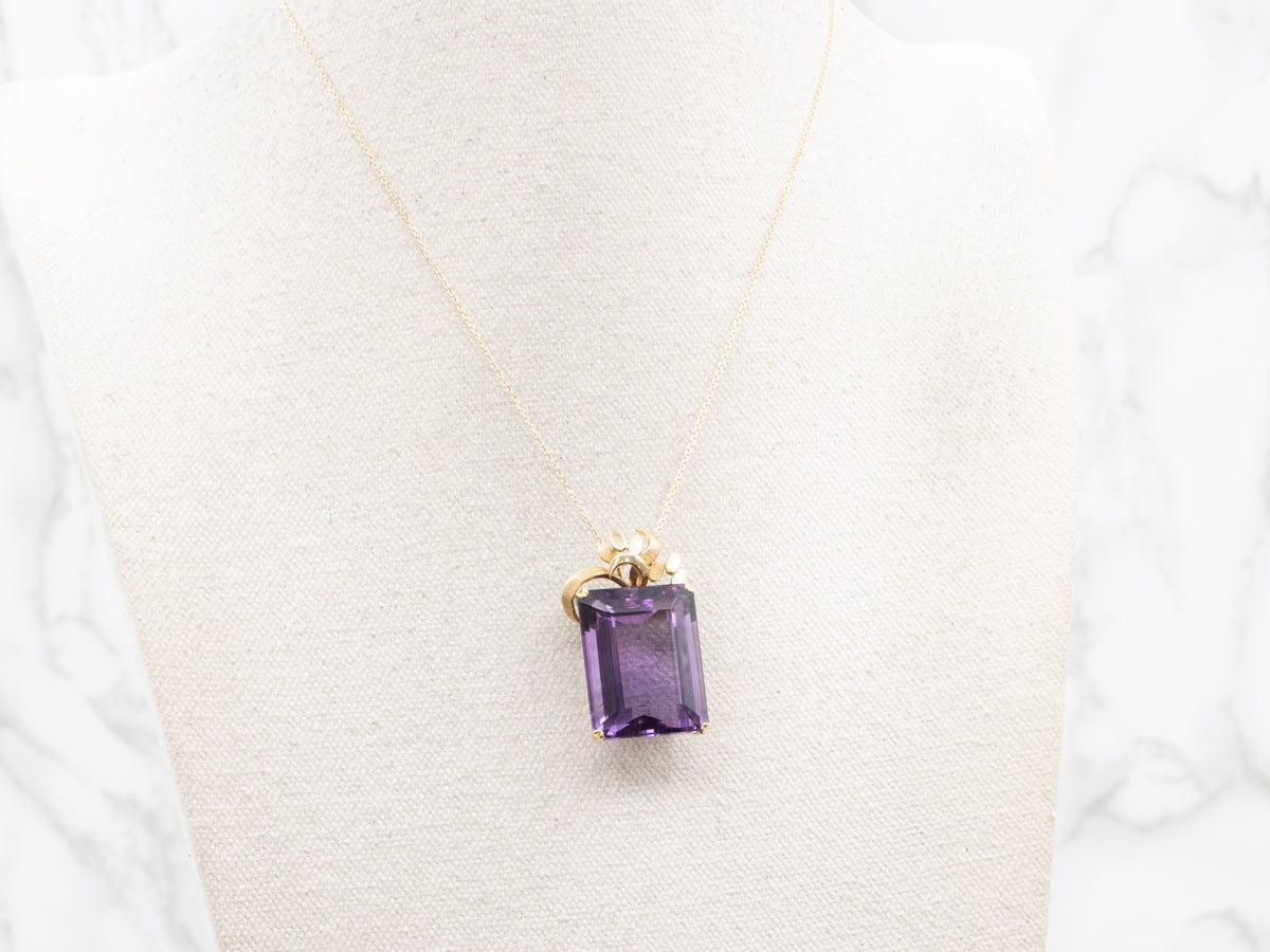 Amethyst Solitaire Cocktail Pendant