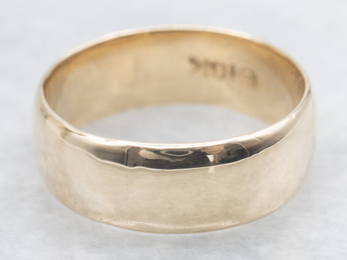 Simple Plain Gold Unisex Band