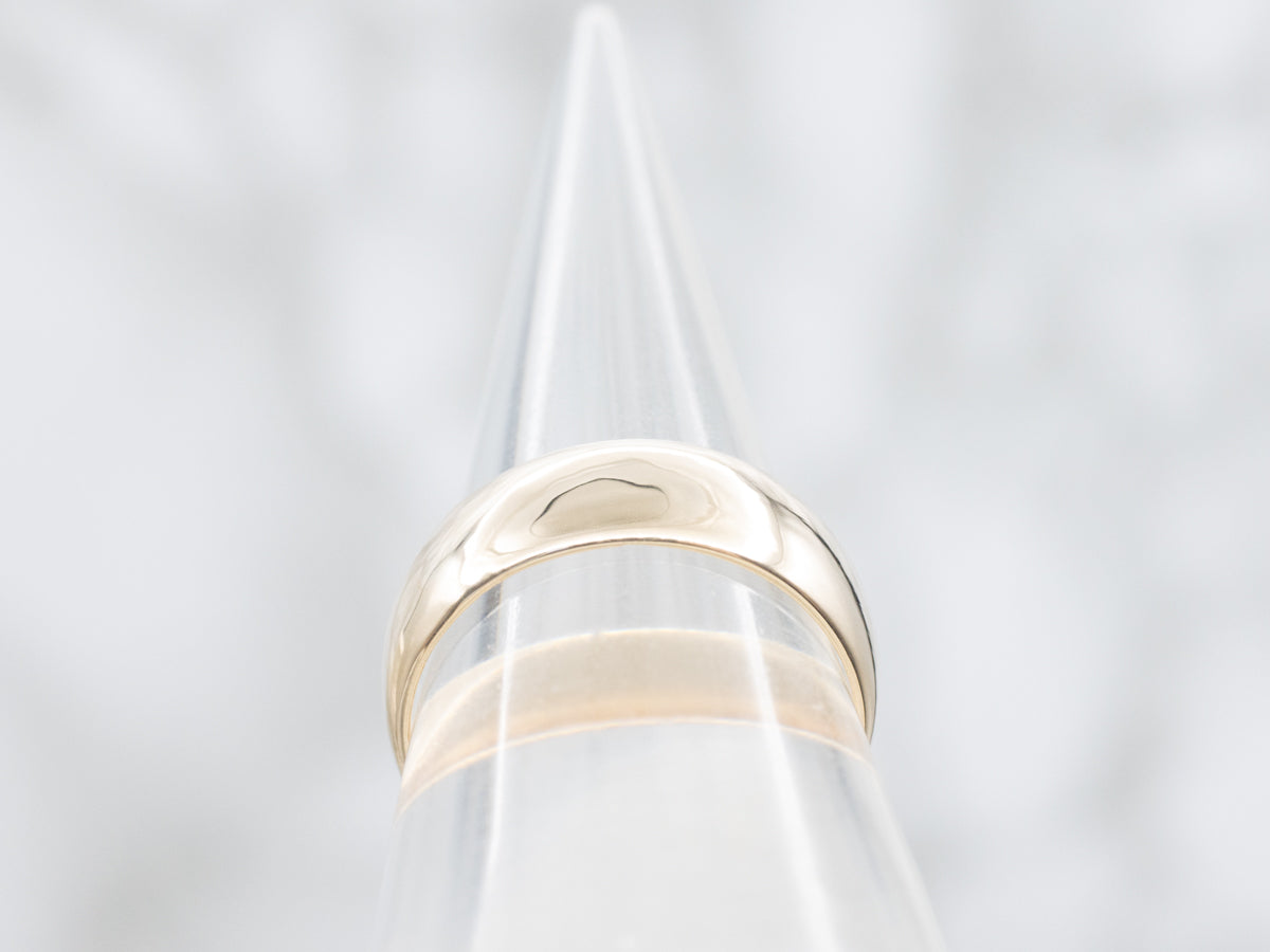 Simple Plain Gold Unisex Band