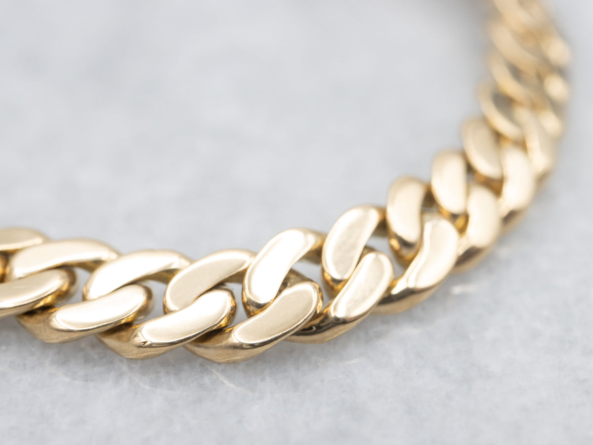 Heavy 18-Karat Gold Curb-Link Bracelet