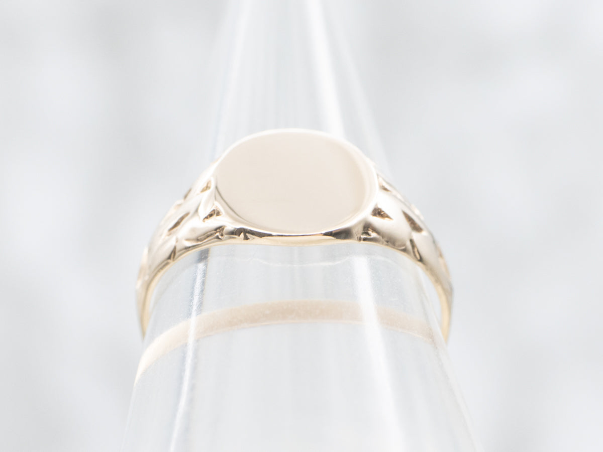 Victorian Rose Gold Signet Ring