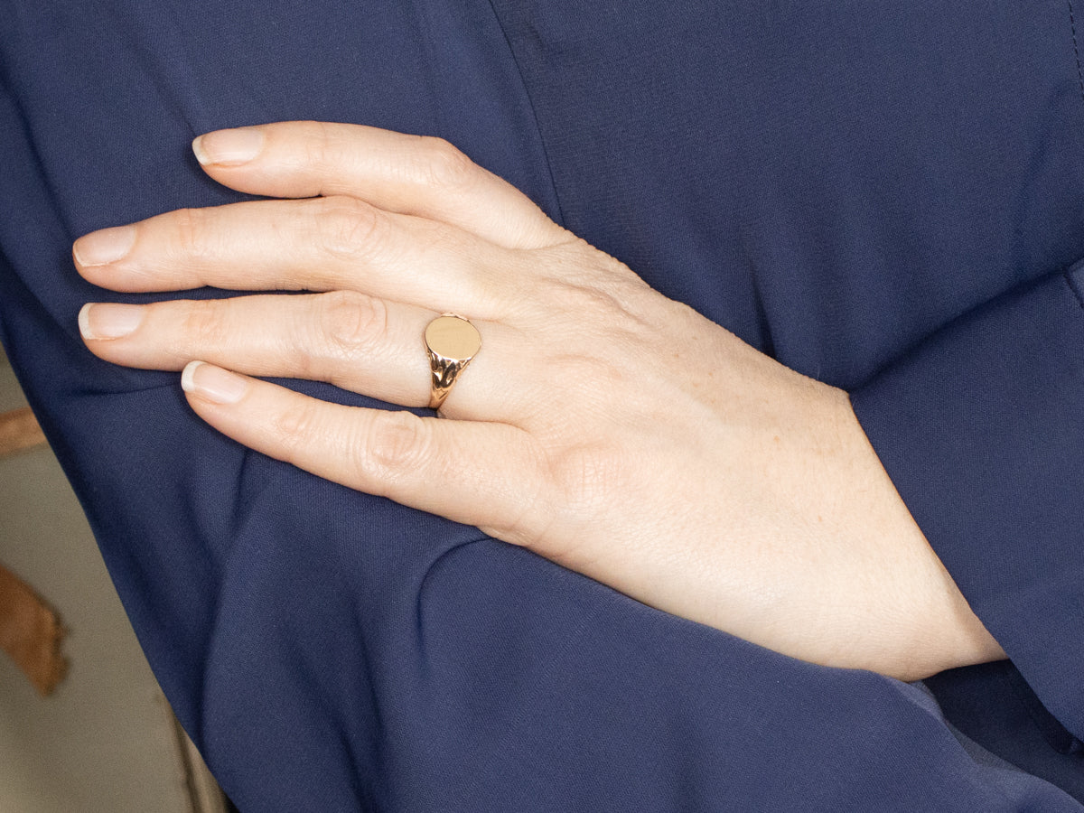 Victorian Rose Gold Signet Ring