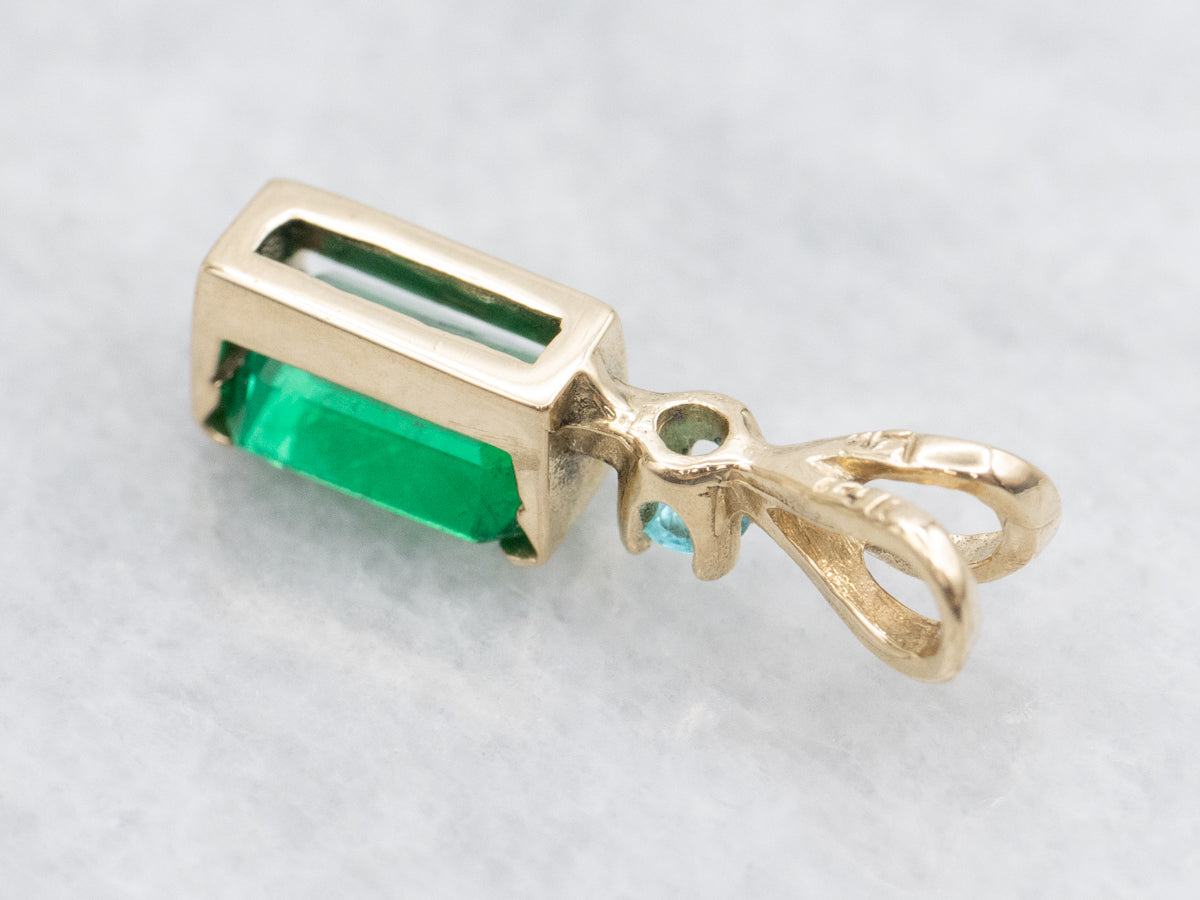 Emerald and Apatite Gemstone Pendant